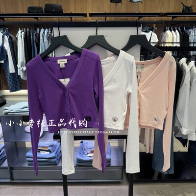 CKJeans正品25早秋新款女针织衫