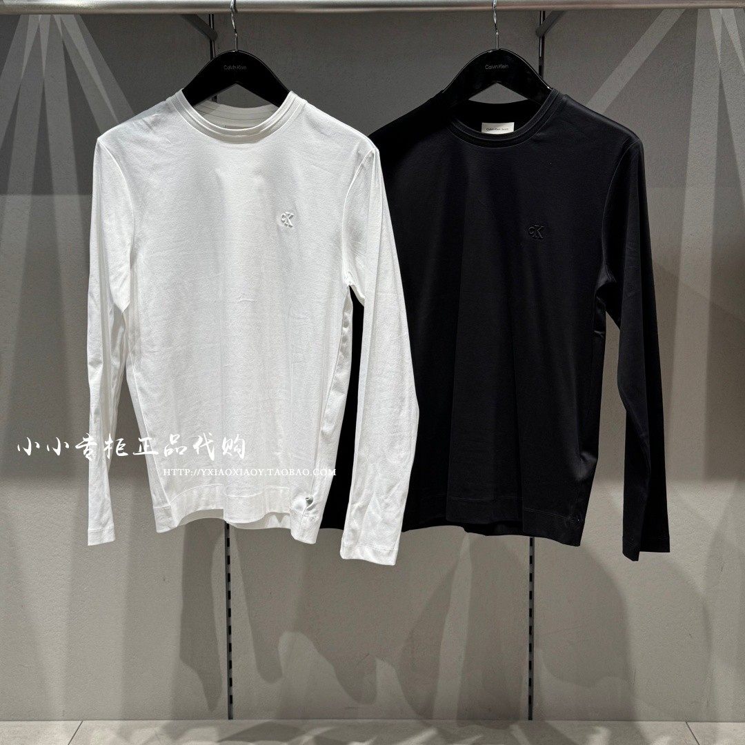 CK Jeans专柜正品 2026春夏新款男士立体印花纯色长袖T恤 4RE241G,男装,T恤,淘宝优惠券,粉丝福利购,淘宝优惠卷