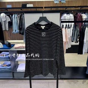 新款 2025秋季 男士 复古休闲条纹长袖 4RD211G T恤 Jeans专柜正品