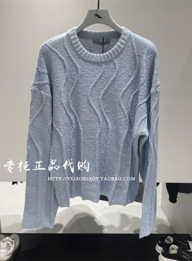 INXX专柜正品 2024冬款TOFOURTH男女条纹宽松针织衫 TFE4060119