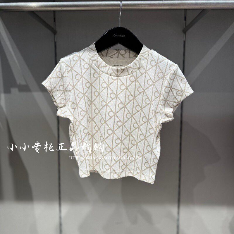 CKJeans辣妹短款短袖T恤图片