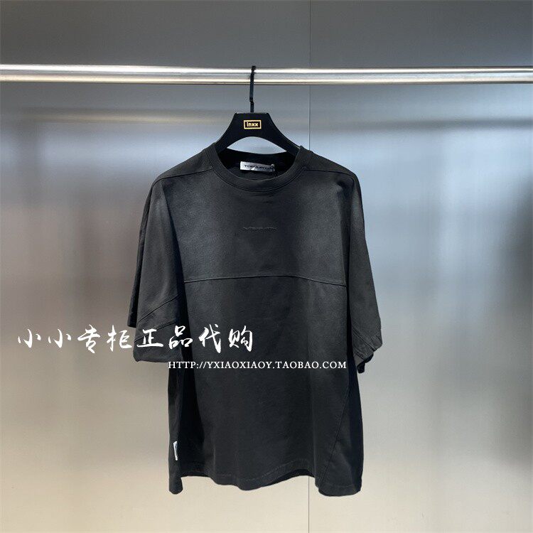 INXX专柜正品 2024夏款TOFOURTH男女刺绣拼接短袖T恤 TFE201B027