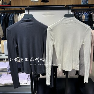 CK Jeans专柜正品 2024秋冬女士纯棉修身打底衫长袖T恤 J224453