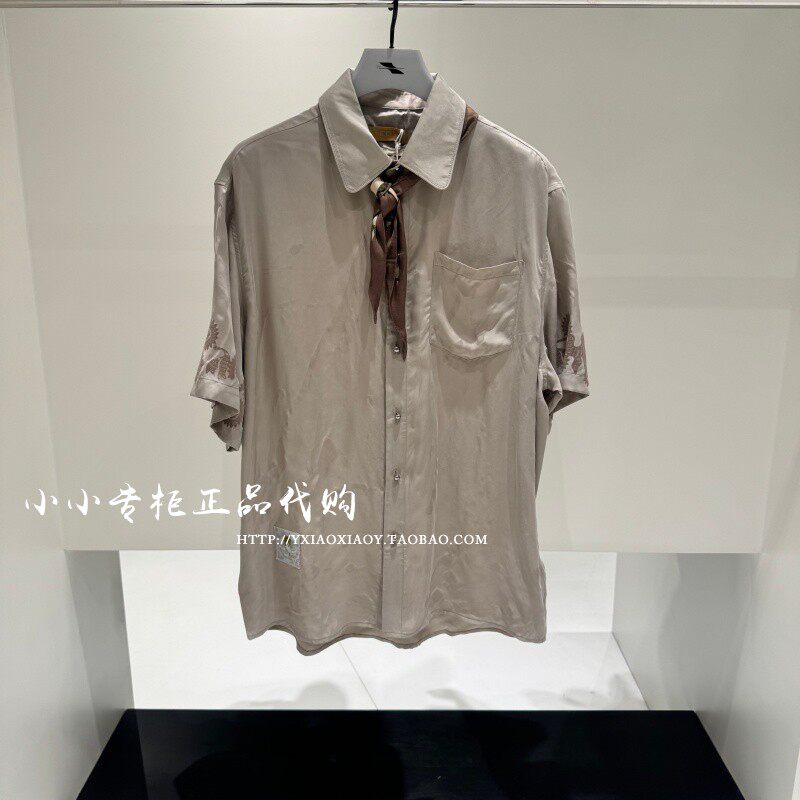 INXX专柜正品 2026夏款男女带丝巾时尚潮流短袖衬衫 XGG2040130