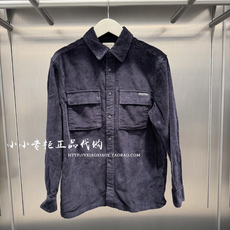 CK Jeans专柜正品 2025秋季新款男士复古工装口袋长袖衬衫4RD106G