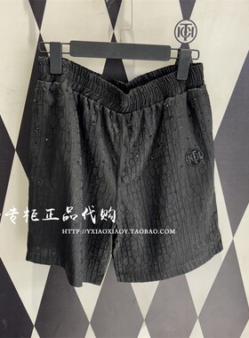 TCH轻奢潮牌专柜正品 2025春夏刺绣烫钻时尚休闲短裤 T75B216027