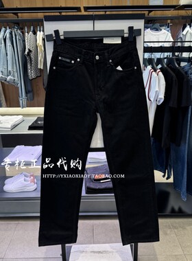 【复刻90系列】CK Jeans25秋季新款男美式直筒黑色牛仔裤4RD934G
