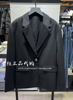 CK Jeans专柜正品  2025新春红品女士羊毛混纺金属扣西服 40433WF