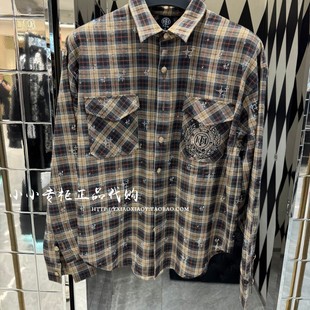 衬衫 男女格子烫钻长袖 T75C13E9006 2025秋款 轻奢潮牌TCH专柜正品