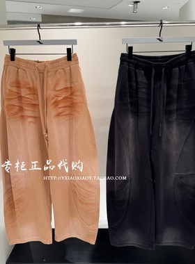 INXX专柜正品 2025冬款男女刺绣磨白猫须弯刀休闲裤 XWF4231333