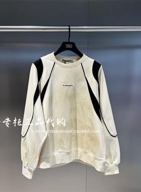 INXX专柜正品 2024秋款TOFOURTH男女做脏刺绣圆领卫衣 TFE3100081