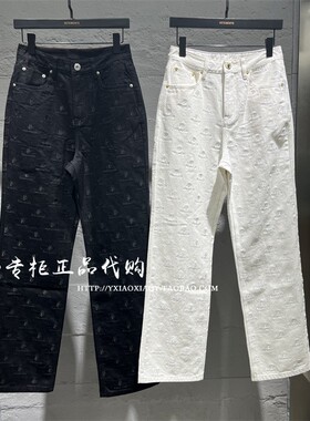 VETEMENTS维特萌专柜正品 24春款女士满绣直筒牛仔长裤 34166001