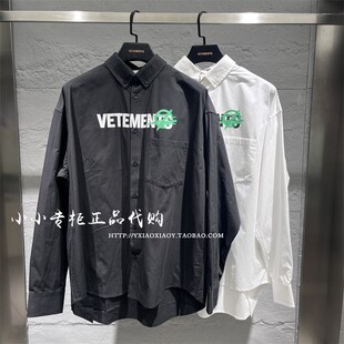 VETEMENTS维特萌专柜 24春款男女印花时尚长袖衬衫 14130002