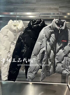 SprayGround鲨鱼专柜正品 2024冬款男女压花立领羽绒服 W1041304