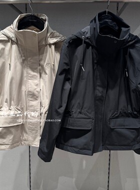 CK Jeans专柜正品 2026春夏新款女士刺绣可收纳帽夹克外套47F503G