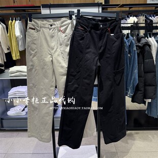 CK Jeans专柜正品 2025新春红品女士纯棉宽松阔腿工装裤 40452WF