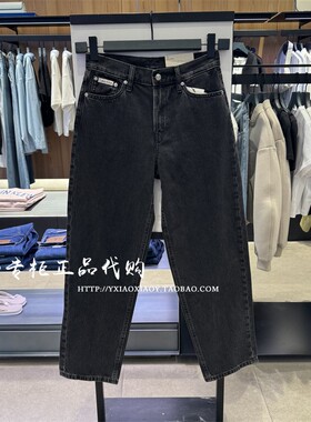 CK Jeans专柜正品 2025春夏新款女士复古纯棉宽松牛仔裤 47B923G