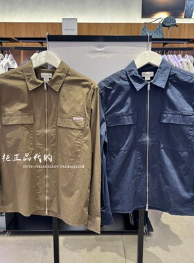CK Jeans专柜正品 2026春夏款男士休闲双拉链衬衫式外套 4RF103G