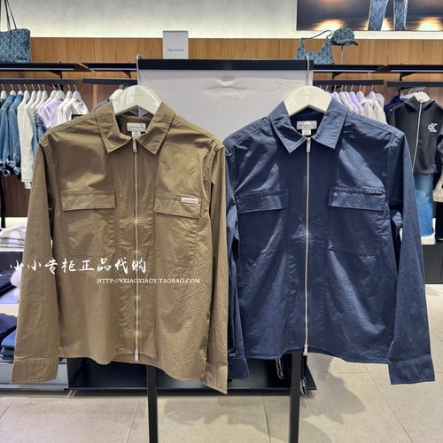 CKJeans大口袋双拉链衬衫式外套