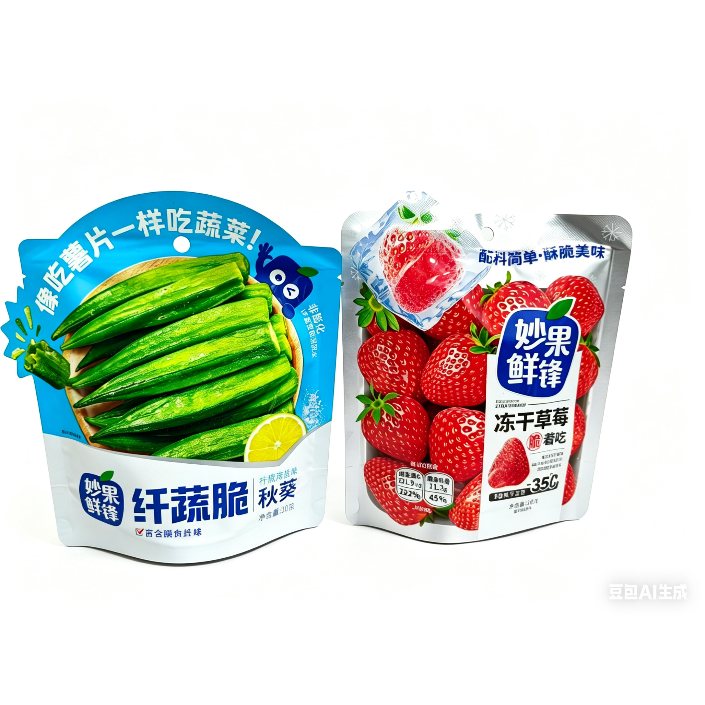 满3袋包邮妙果鲜锋 综合果蔬/菠萝蜜脆/冻干草莓/柠檬海盐秋葵