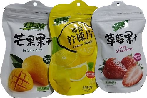 鲜引力即食柠檬片果干草莓干65