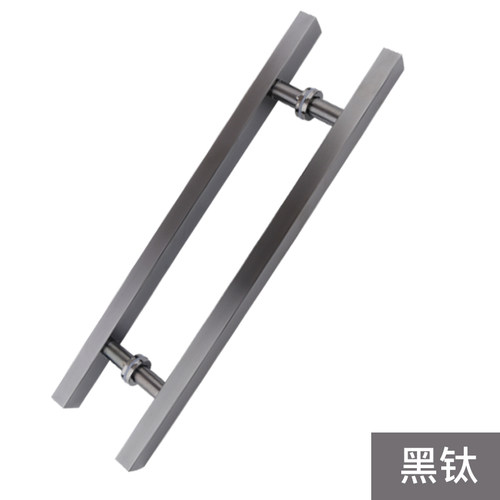 加厚不锈钢哑黑色烤漆方管拉手玻璃门木门玫瑰金大拉手大门把手u.