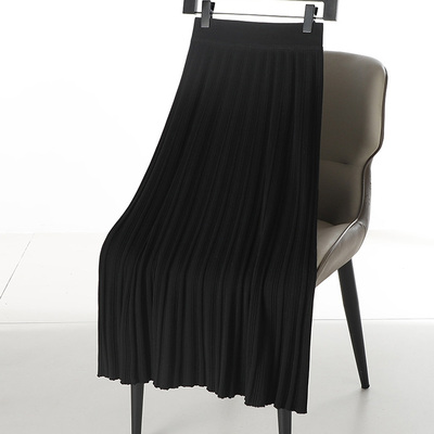 F2600-中长款裙半身裙A型针织裙