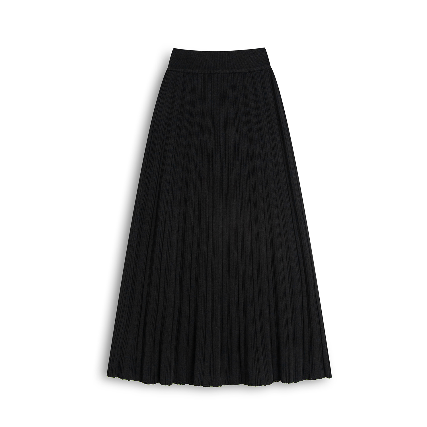 黑色针织半身裙女大码显瘦A字裙