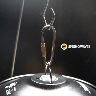 【springwavee 】TC4纯钛椭圆挂扣 黄铜螺纹锁扣 户外EDC钥匙扣