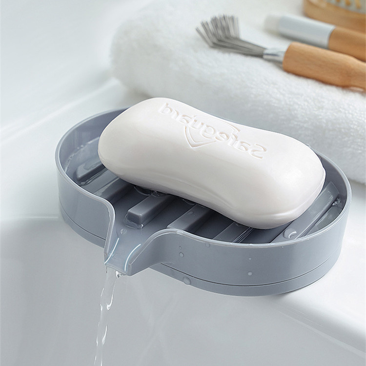 日本家用创意皂盒浴室免打孔香皂架卫生间沥水皂托洗衣皂垫置物架