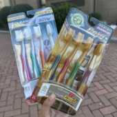 CLEAN 金 韩国进口 GOLD 纳米软毛牙刷 4支装