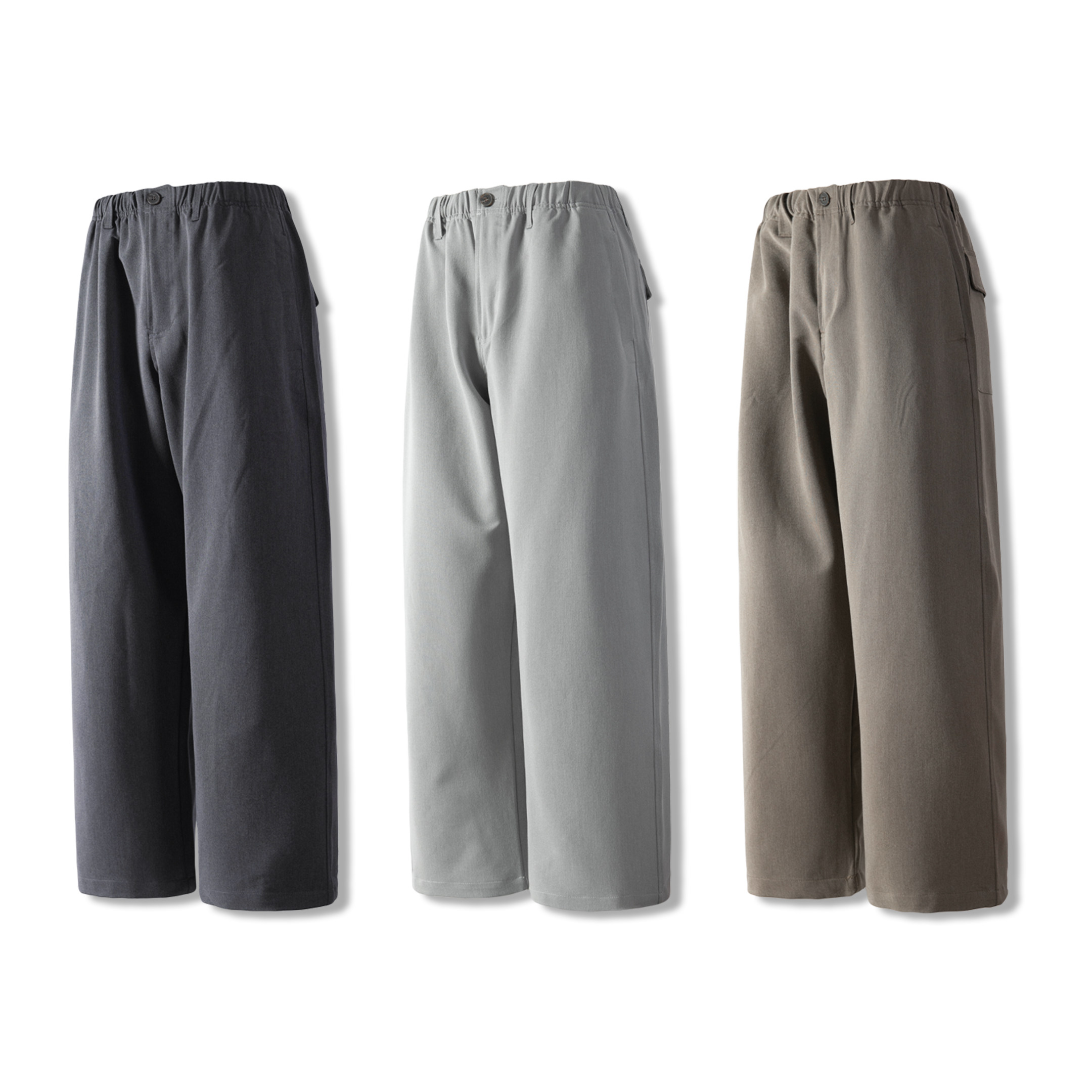 Sinrcrew冬季加厚城市通勤重磅TR斜纹垂感休闲西裤阔腿裤直筒长裤