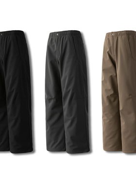 Sinrcrew「一件过冬」加绒保暖户外抗寒防水防风蓄热软壳直筒长裤