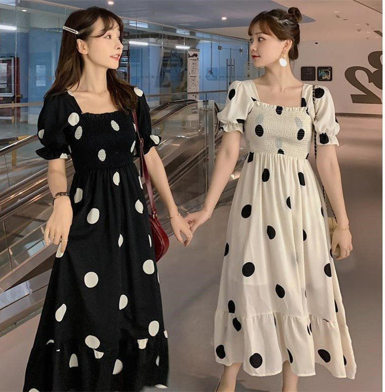 夏装胖妹妹遮肚显瘦仙适合2023微胖女生的减龄连衣裙