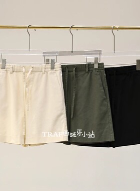 夏季新款 2634/601 男装 松紧腰宽松直筒纯亚麻休闲短裤 2634601