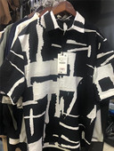 7380702 807 宽松衬衫 多色 男士 休闲上衣泡泡纱纹理印花短袖