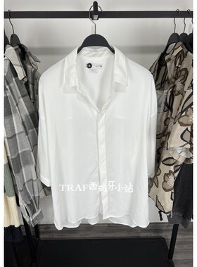 Z夏季新款 8288/506 男装 休闲宽松小打褶短袖衬衫 8288506