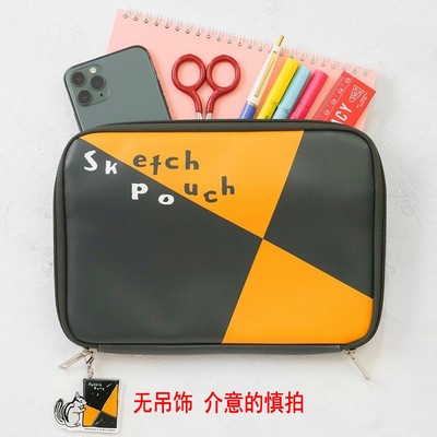 日本杂志SKETCHPOUCH皮质收纳包