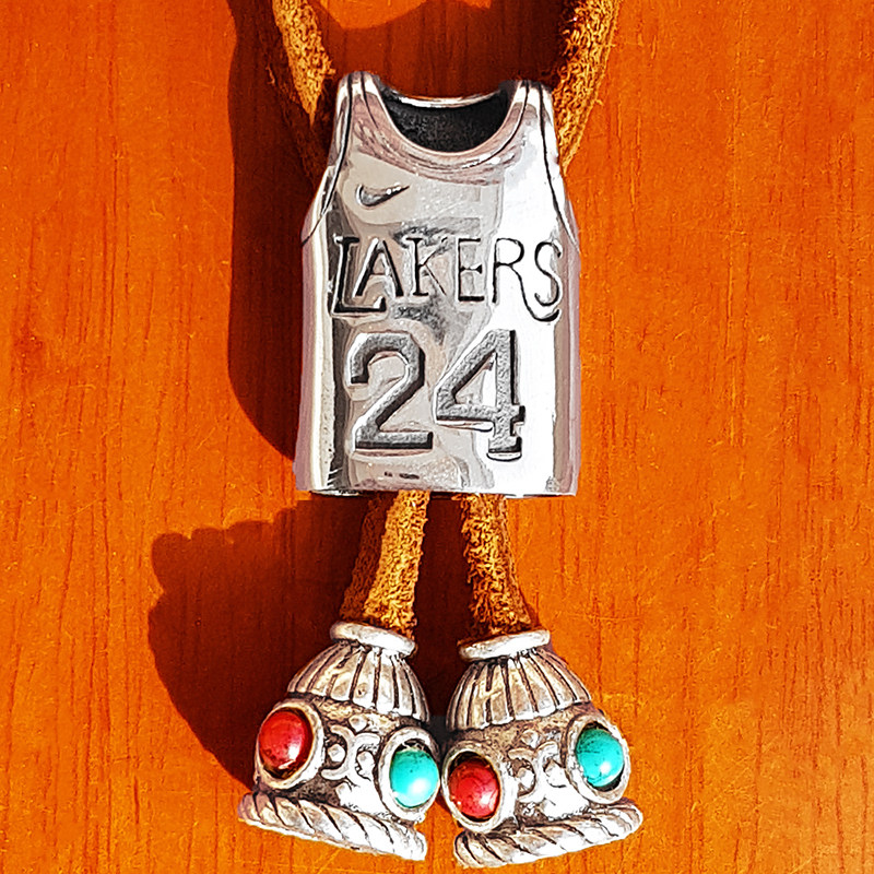 科比无袖T恤波洛领带NBA湖人队篮球运动衣24号潮流字母bolo tie