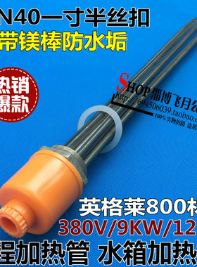 DN40一寸半空气能太阳能工程水箱加热管 锅炉 电加热棒发绿加热管