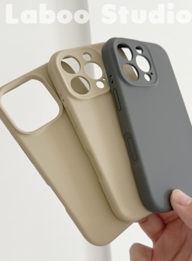 奶咖色软糯全包一体硅胶拍照键新款适用苹果16promax手机壳液态硅胶iPhone16pro全包15防摔14简约13保护套