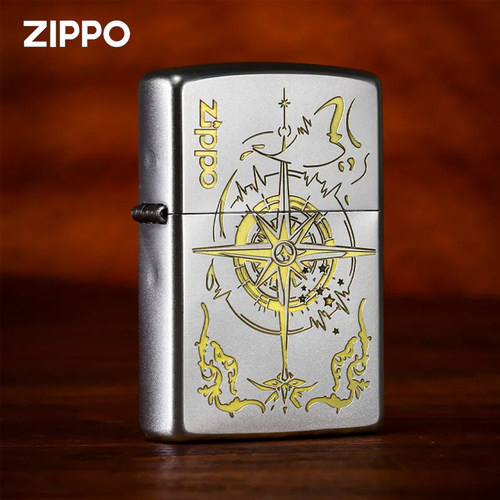 Zippo打火机雕刻 心动指南之宝正品煤油防风打火机收藏节日送礼