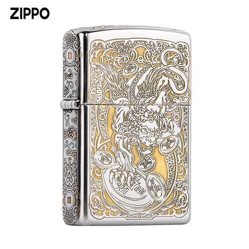Zippo之宝打火机 双面深雕貔貅 正品收藏防风煤油打火机收藏送礼