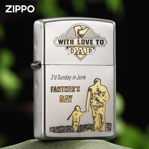 Zippo打火机父爱如山之宝正品煤油防风收藏父亲节日好礼相送