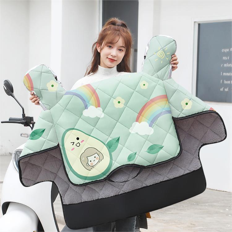 电动摩托车挡风被冬季加绒加厚防风防水小型电瓶车罩冬天