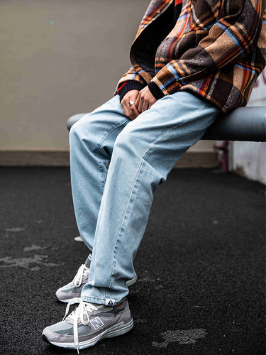 amonster宽松直筒男女阔腿长裤