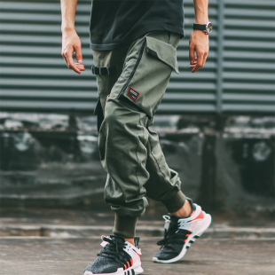 现货 FLAM 17AW Basic 秋冬潮牌男 百搭休闲大口袋工装束脚长裤