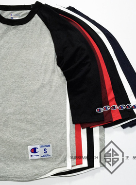 Champion Baseball Tee 经典拼接 百搭 七分袖 情侣