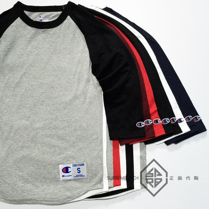 Champion Baseball Tee 经典拼接 百搭 七分袖 情侣