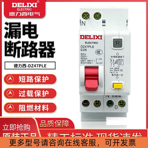 DZ47PLE双进双出1P+N家用空气开关带漏电断路器32A安保护器